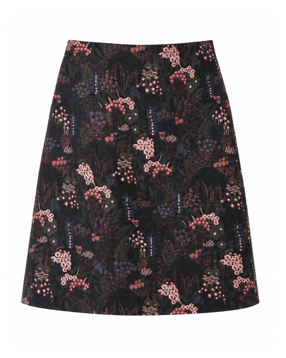 NEW ANN TAYLOR women's a-line skirt in navy blue/pink